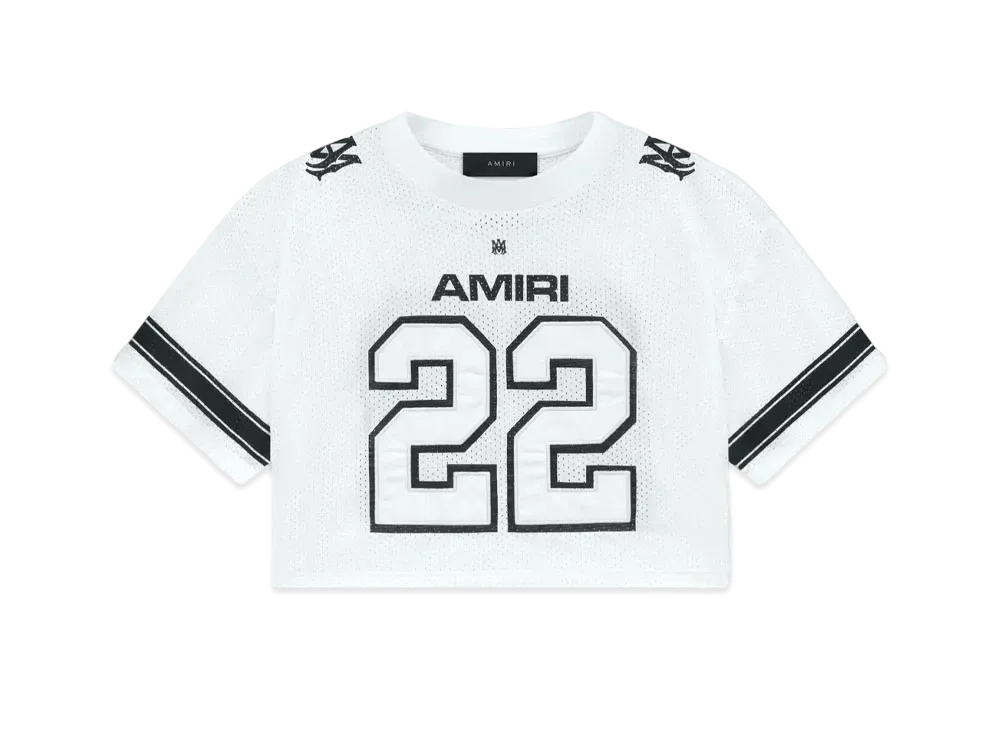 AMIRI Mesh Crop Football Jersey "White"