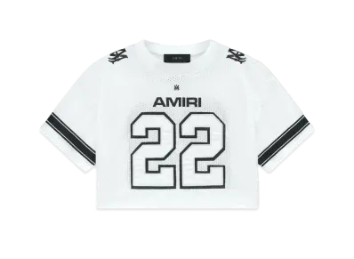 AMIRI Mesh Crop Football Jersey "White"