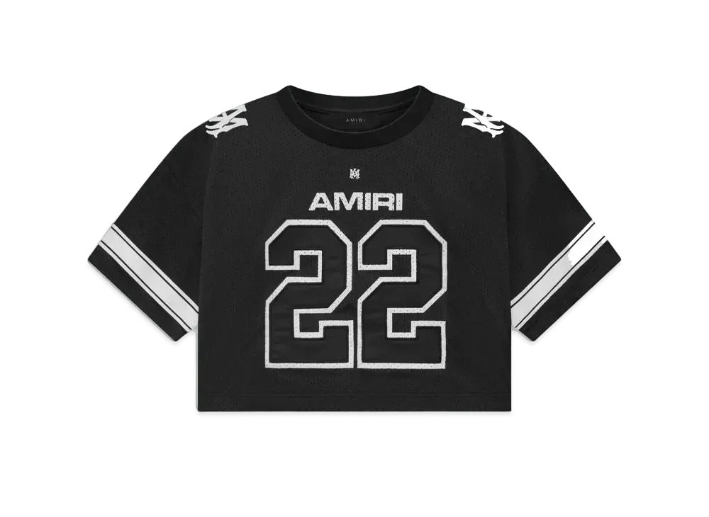 AMIRI Mesh Crop Football Jersey "Black"