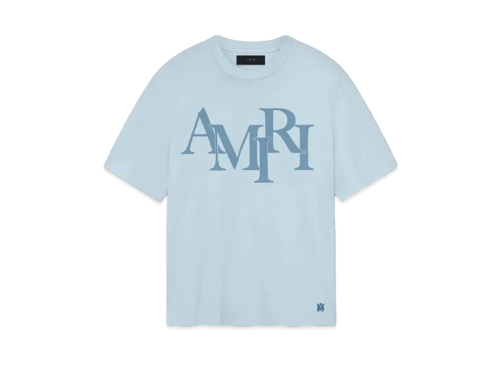 AMIRI Staggered Tee "Cerulean"