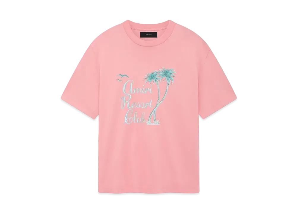 AMIRI Twisted Palms Tee "Flamingo Pink"