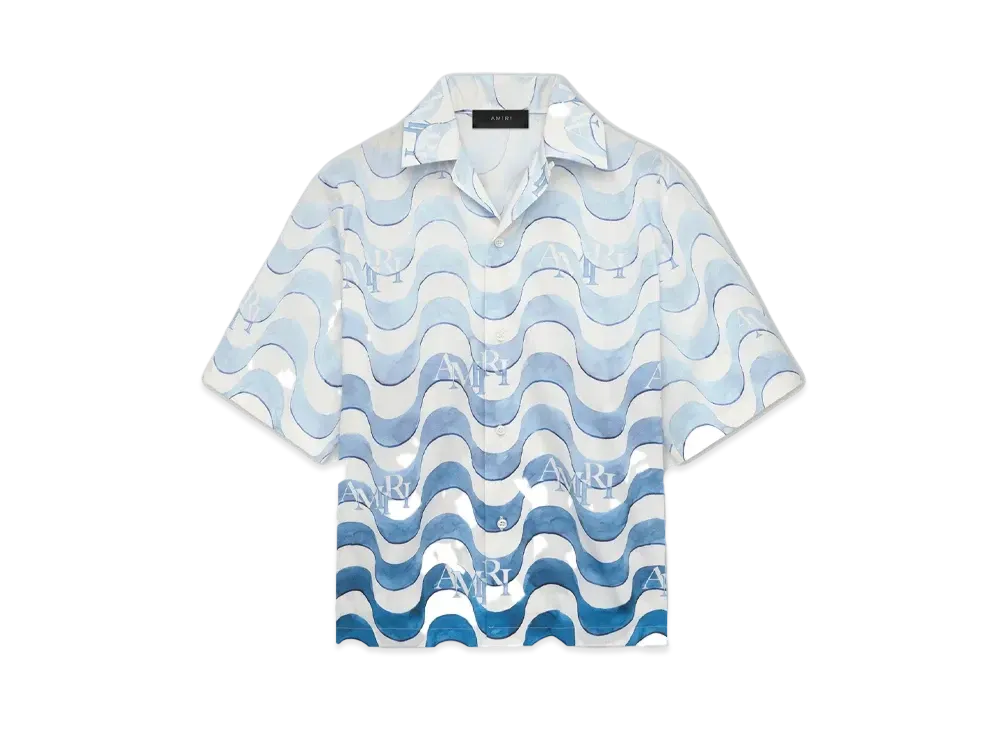 AMIRI Staggered Wave Shirt "Cerulean"