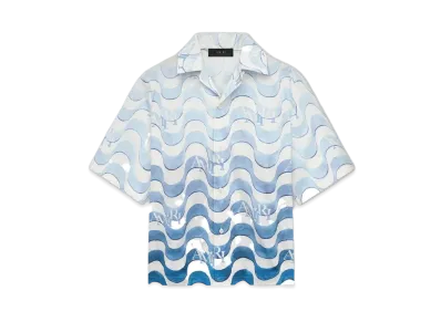 AMIRI Staggered Wave Shirt "Cerulean"