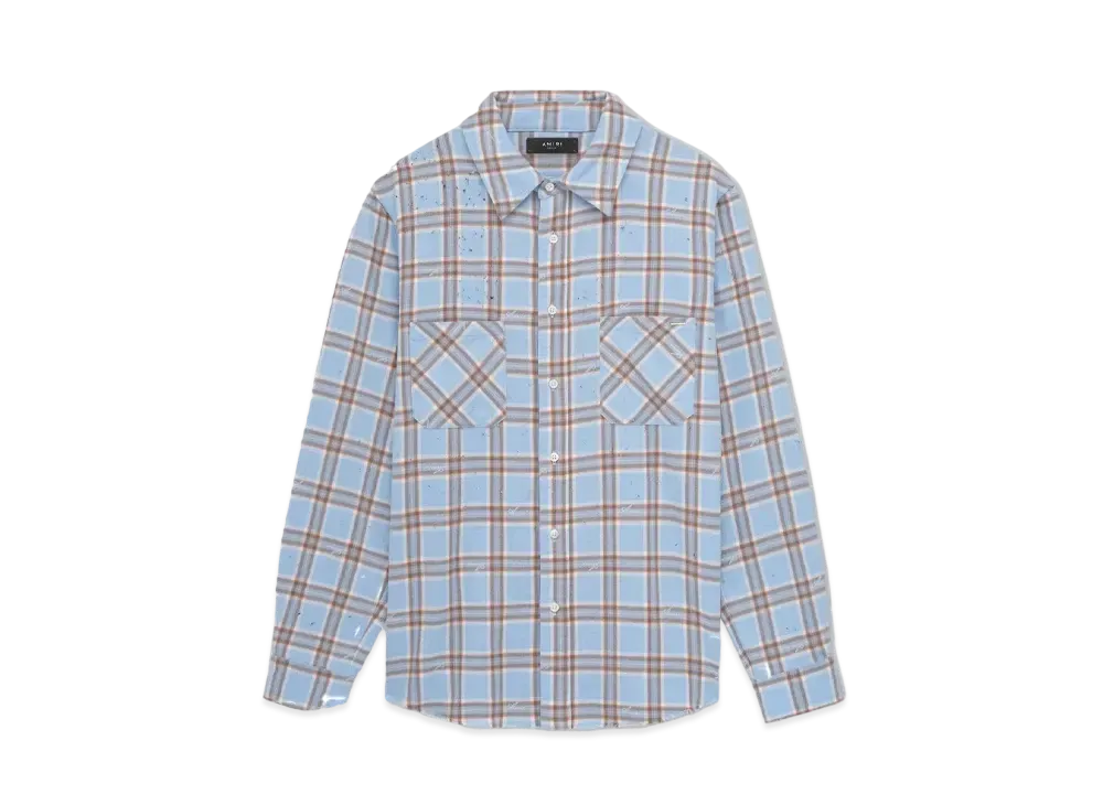 AMIRI Shotgun Flannel "Sea Blue"
