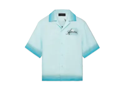 AMIRI Resort Club Bowling Shirt "Cerulean"