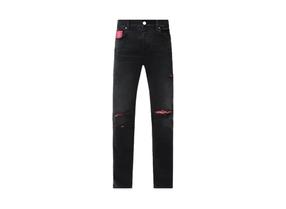 AMIRI Bandana Repair Straight Jean "Vintage Black"