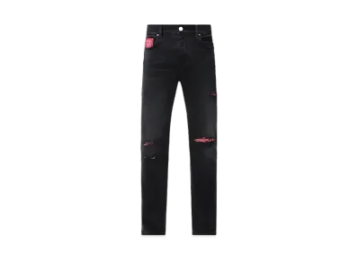 AMIRI Bandana Repair Straight Jean "Vintage Black"