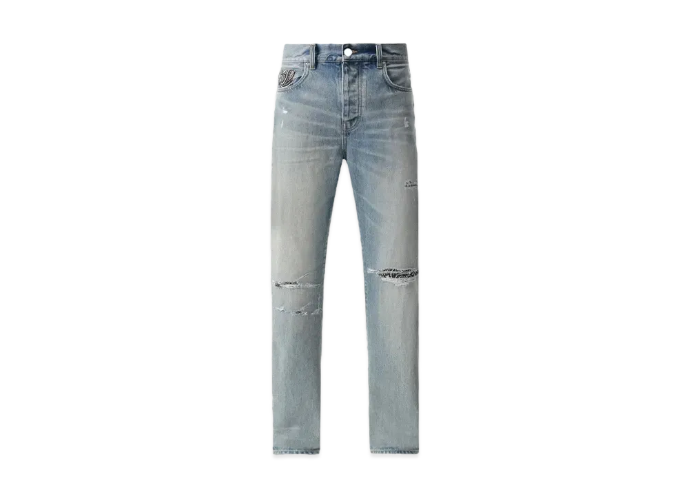 AMIRI Bandana Repair Straight Jean "Antique Indigo"