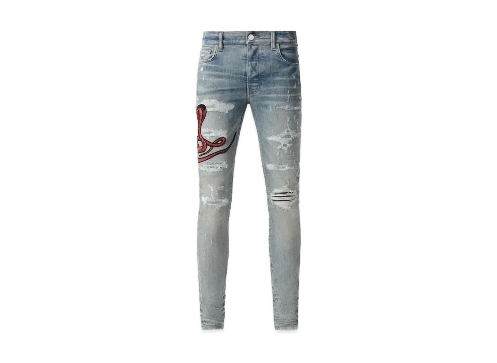 AMIRI Red Poison Archival Jean "Cray Indigo"