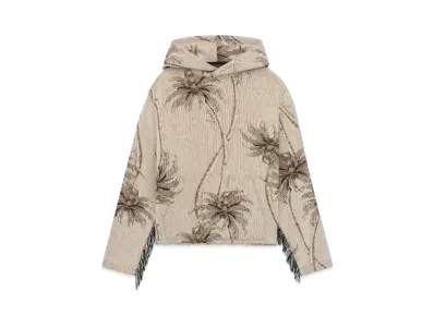 AMIRI Twisted Palms Tapestry Hoodie "Alabaster"