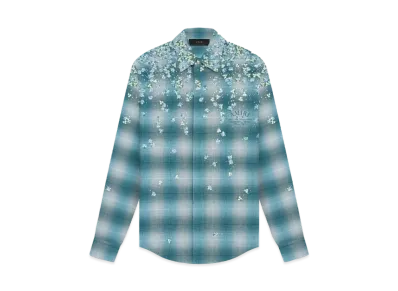 AMIRI Floral Flannel "Blue"