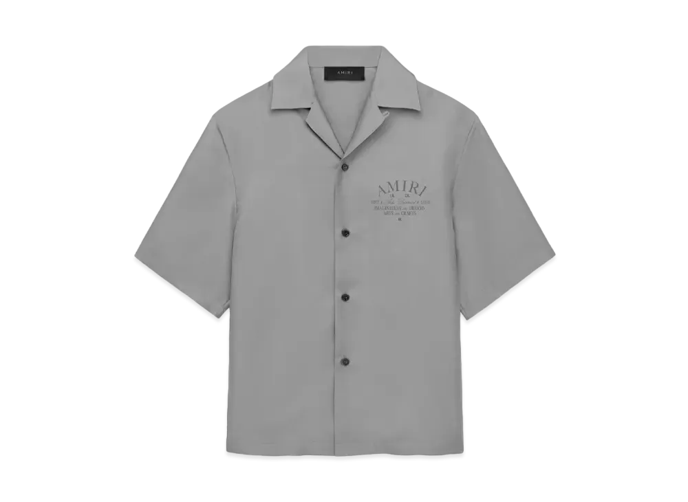 AMIRI Arts District Bowling Shirt "Grey"