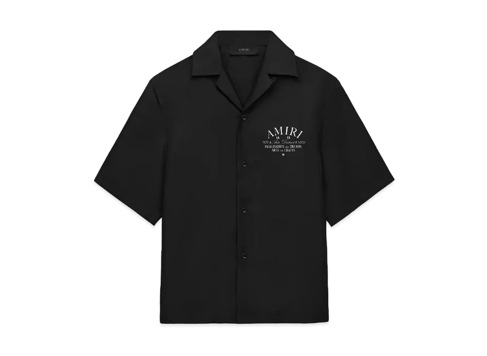 AMIRI Arts District Bowling Shirt "Black"