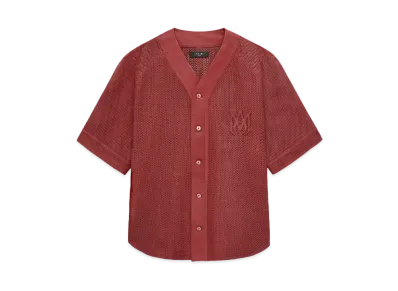 AMIRI MA Perforated Baseball Shirt "Sun Dried Tomato"