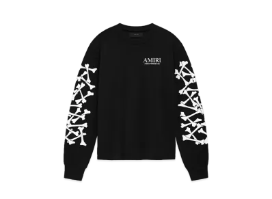 AMIRI Bones Stacked Long Sleeve Tee "Black"
