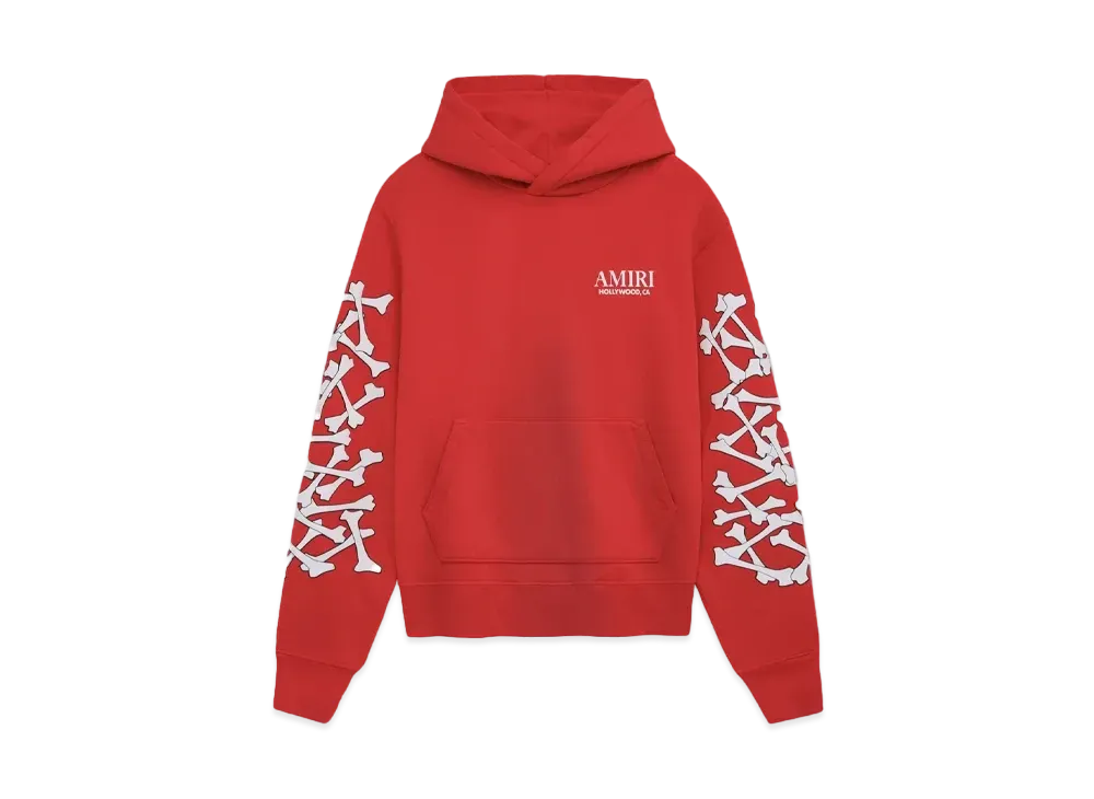 AMIRI Bones Stacked Hoodie "Red"