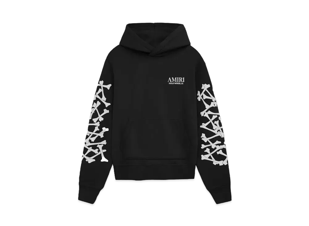 AMIRI Bones Stacked Hoodie "Black"