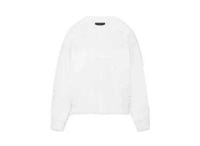 AMIRI MA Shotgun Embroidered Crew "White"