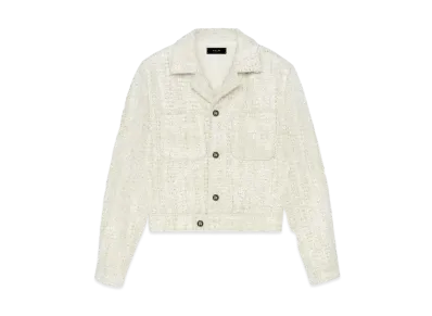 AMIRI Sequin Boucle Shirt Jacket "Alabaster"