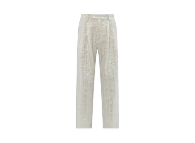AMIRI Sequin Boucle Double Pleated Pant "Alabaster"