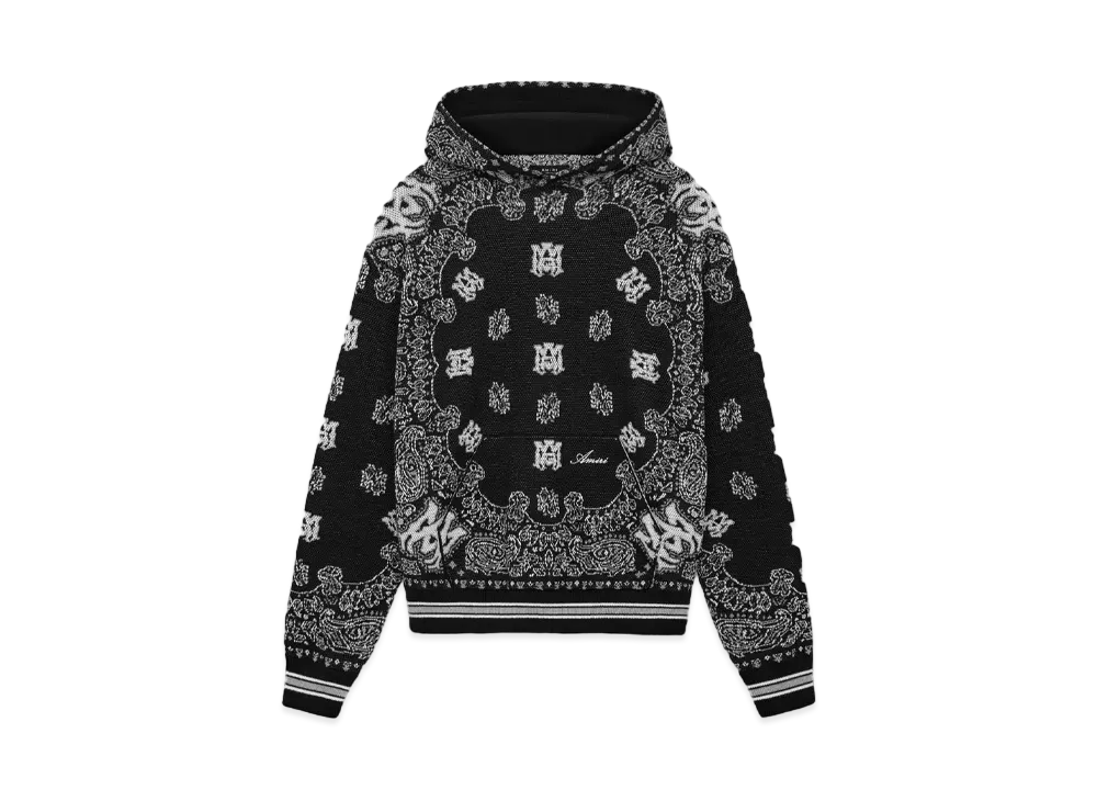 AMIRI Bandana Hoodie "Black"