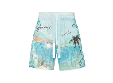 AMIRI Paradise Crochet Short "Cerulean"