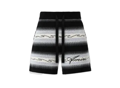 AMIRI Wave Baja Stripe Short "Black"
