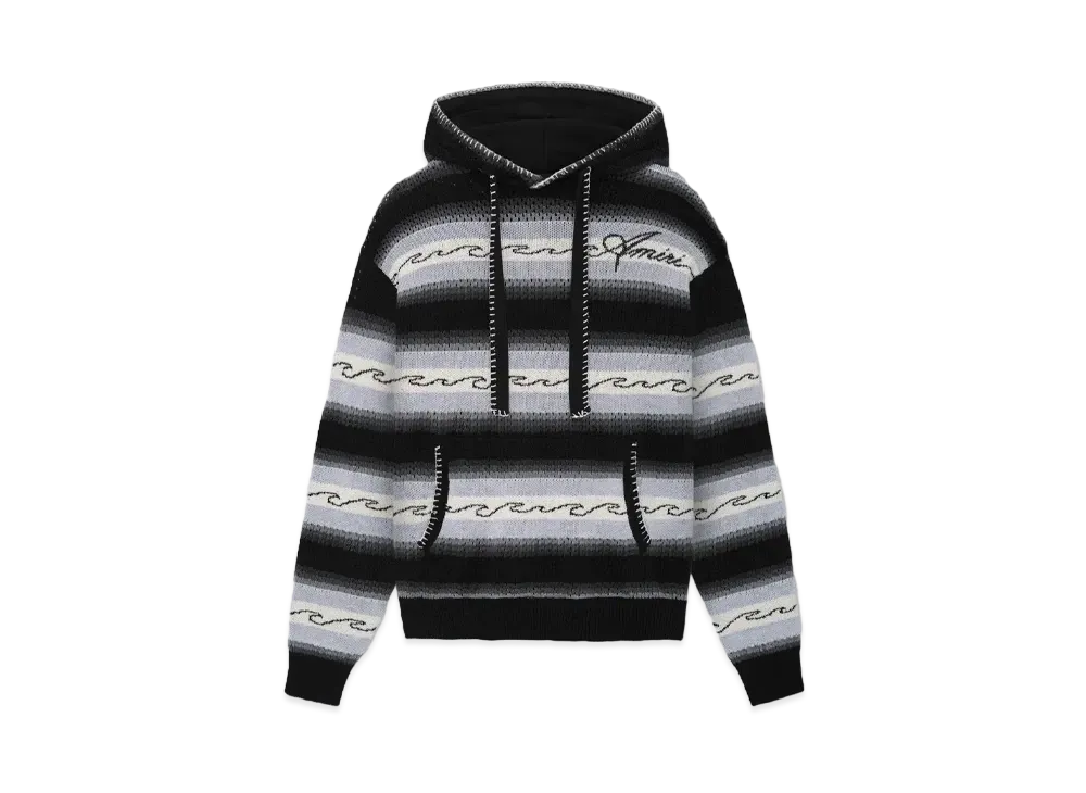 AMIRI Wave Baja Stripe Hoodie "Black"