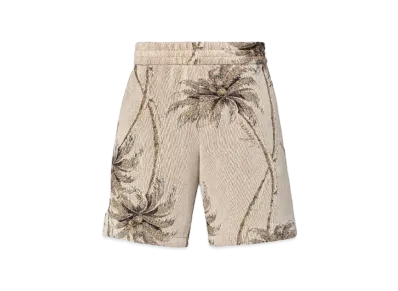 AMIRI Twisted Palms Tapestry Short "Alabaster"