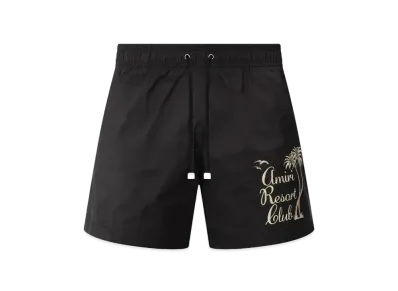 AMIRI Twisted Palms Swim Trunk "Black"