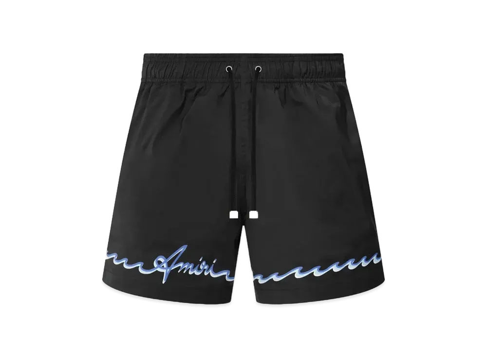 AMIRI Wave Swim Trunk "Black"