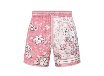 AMIRI Bandana Floral Short "Flamingo Pink"