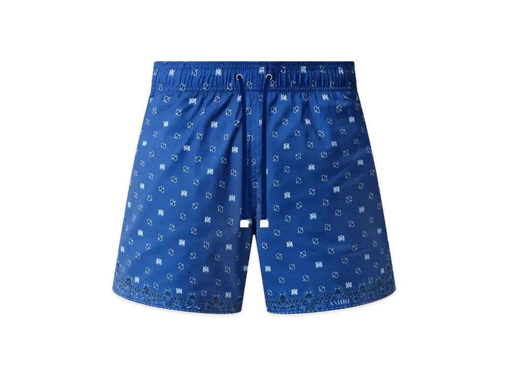 AMIRI MA Paisley Swim Trunk "Blue"