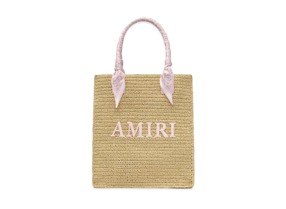 AMIRI Raffia Tote "Pink"