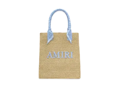 AMIRI Raffia Tote "Blue"