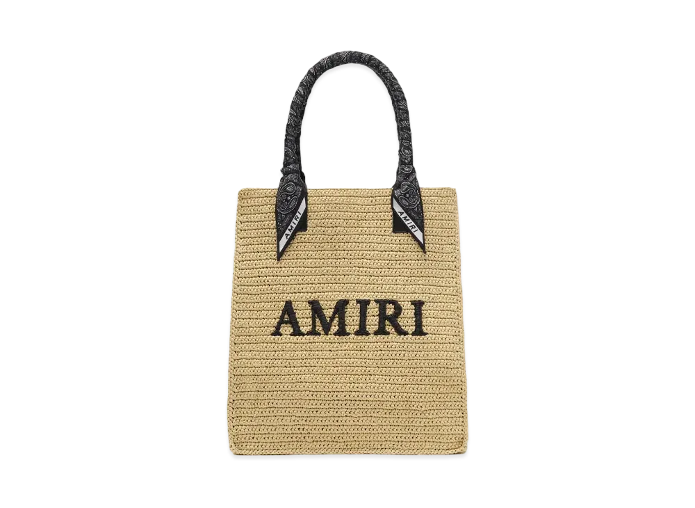 AMIRI Raffia Tote "Black"