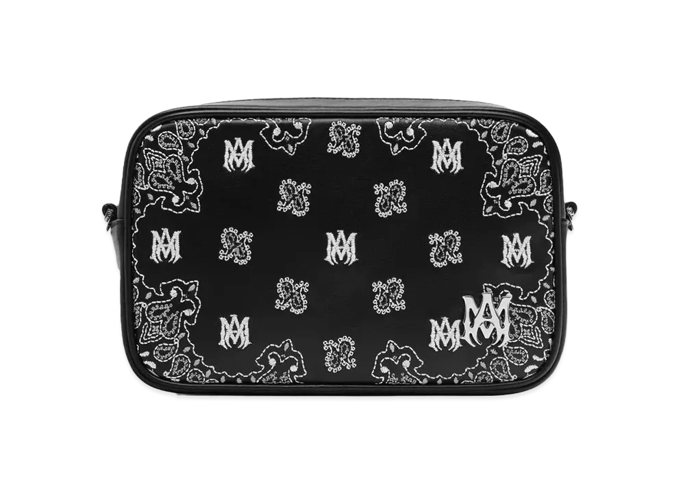 AMIRI Bandana Embroidered Camera Case "Black"