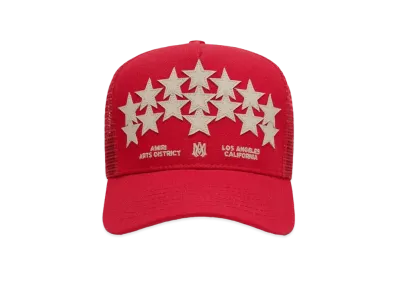 AMIRI Stars Trucker Hat "Red"