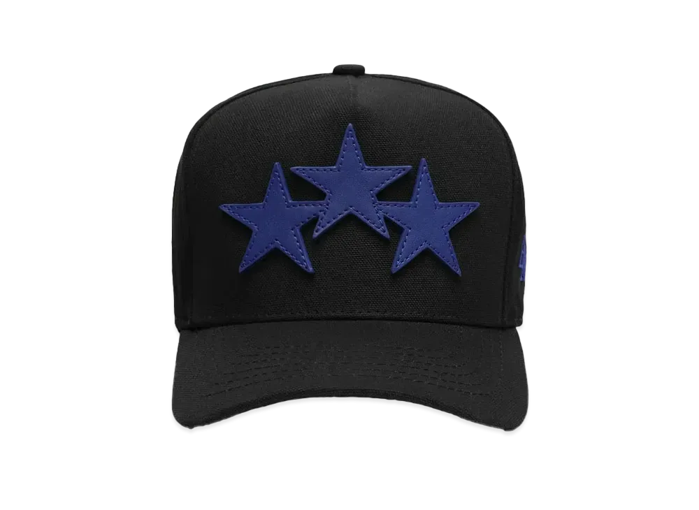 AMIRI Three Star Staggered AMIRI Full Canvas Hat "Black/Blue"