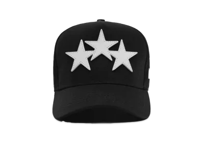 AMIRI Three Star Staggered AMIRI Full Canvas Hat "Black/White"
