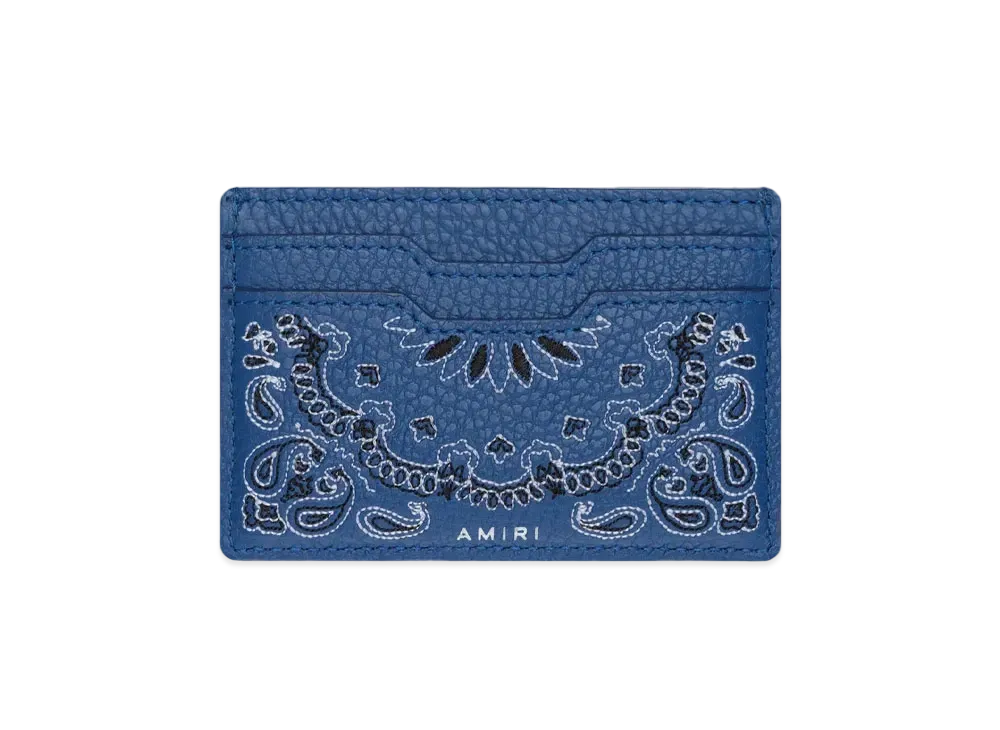 AMIRI Bandana Card Holder "Blue"