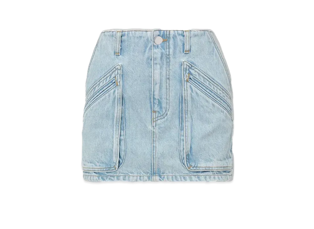 AMIRI Women'S Cargo Skirt "Light Indigo"