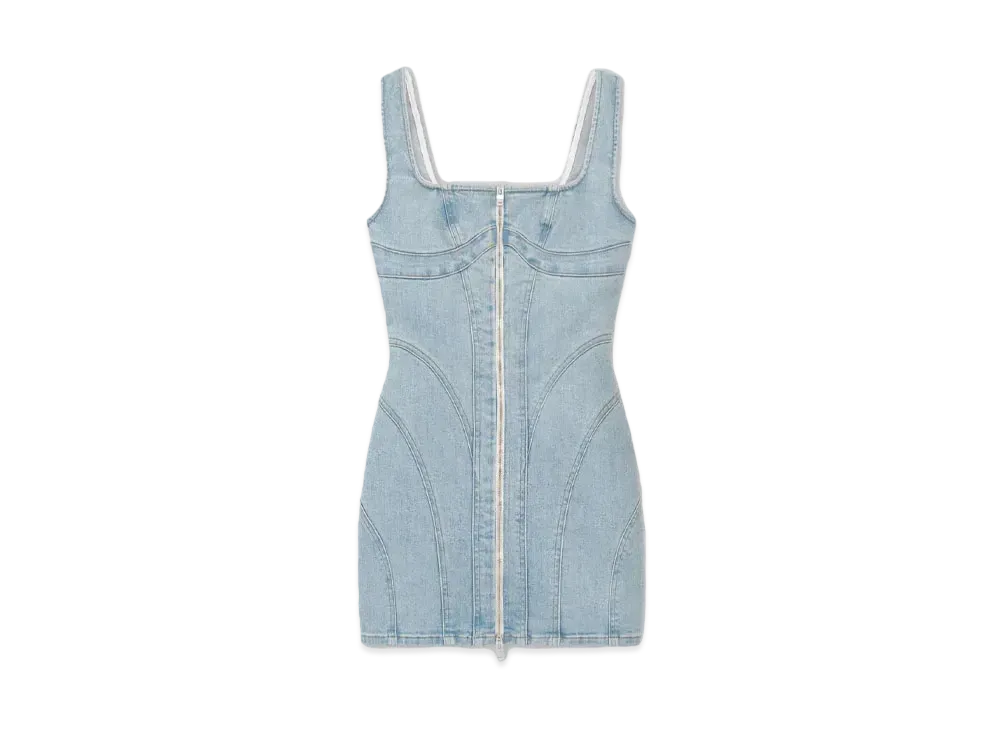 AMIRI Women'S Zip Corset Dress "Light Indigo"