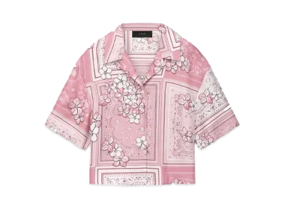AMIRI Women's Bandana Floral Shirt "Flamingo Pink"
