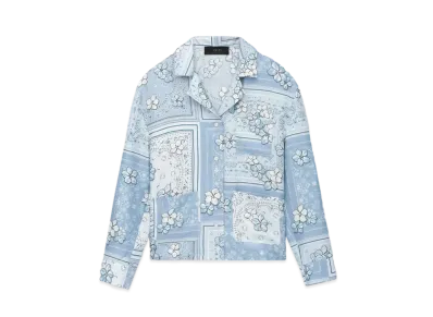 AMIRI Women's Bandana Floral Pj Shirt "Cerulean"