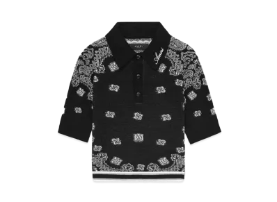 AMIRI Women's Bandana Polo "Black"