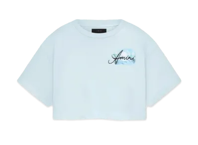 AMIRI Women's Paradise Airbrush Tee "Cerulean"