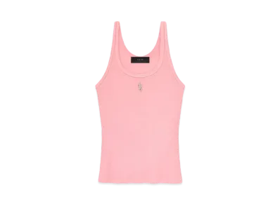 AMIRI Women's Stacked Ribbed Tank "Flamingo Pink"