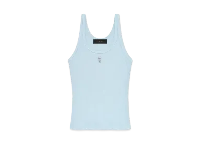 AMIRI Women's Stacked Ribbed Tank "Cerulean"
