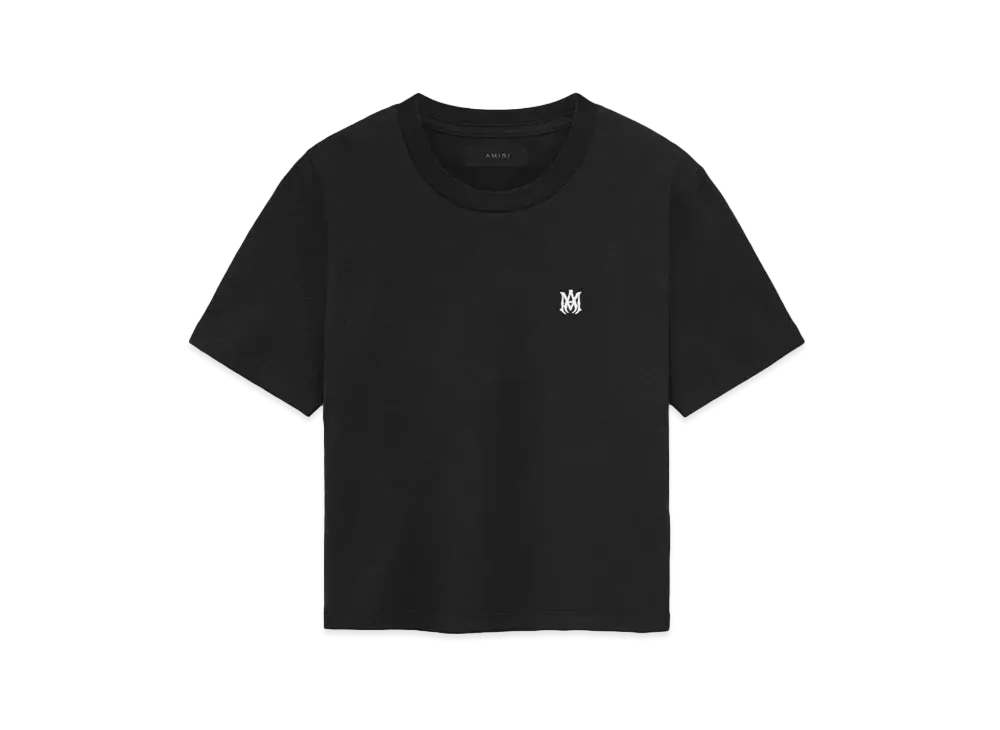 AMIRI Women's MA Embroidered Baby Tee "Black"